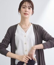 【UVケア】着流しミドル丈カーディガンジャージ