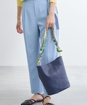 【ハンドル2WAY／A4収納】スカーフハンドル バケツバッグ