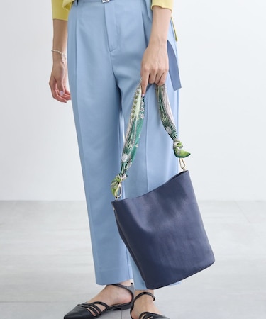 【ハンドル2WAY／A4収納】スカーフハンドル バケツバッグ