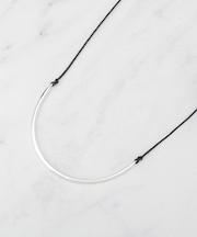 【長さ調整自由】メタルカーブバーネックレス