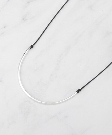 【長さ調整自由】メタルカーブバーネックレス