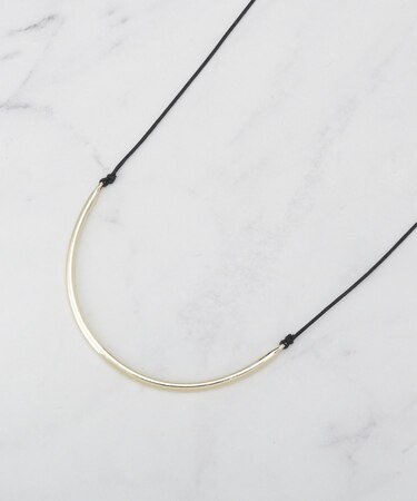 【長さ調整自由】メタルカーブバーネックレス