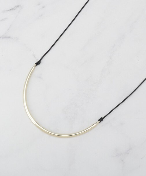 【長さ調整自由】メタルカーブバーネックレス