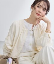 【洗える／大人シアー】エアリー バルーンブルゾン