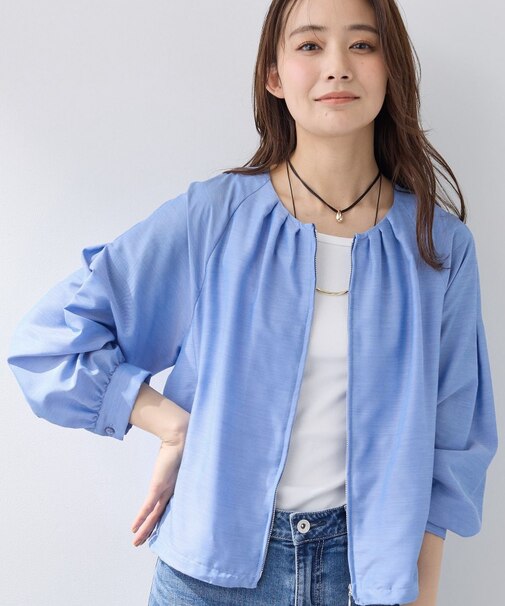 【洗える／大人シアー】エアリー バルーンブルゾン