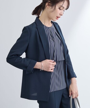 【洗える／UVケア／麻調】シングルジャケット