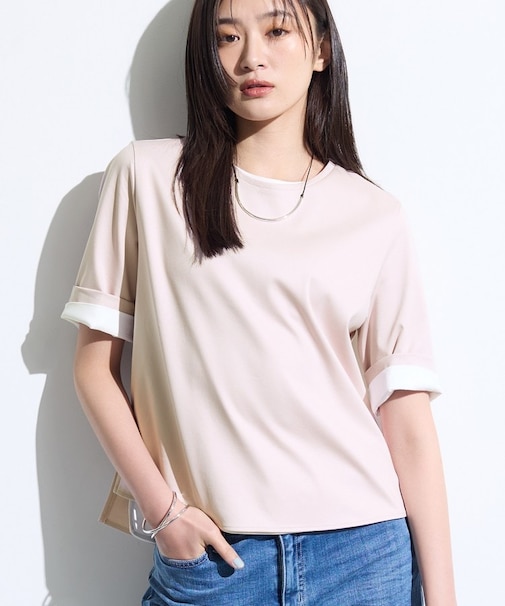 【抗菌防臭／消臭】上品光沢コットンTシャツ