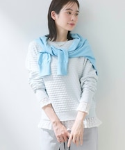 【洗える／凹凸編み】ジャカードニット