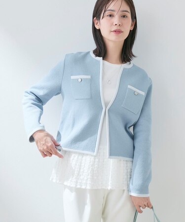 【軽量／セレモニー】ブークレジャケット ニットカーディガン