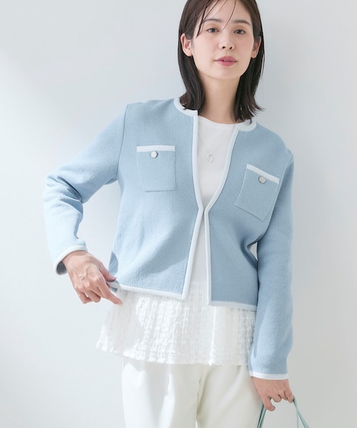 【軽量／セレモニー】ブークレジャケット ニットカーディガン
