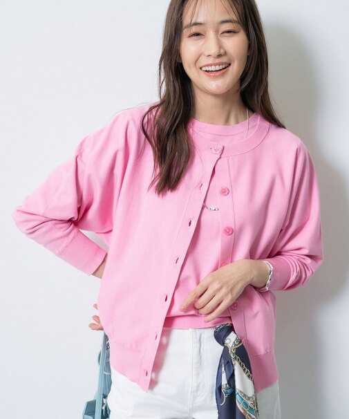 【洗える／前後2WAY／アンサンブル可能】ドルマンスリーブカーディガン