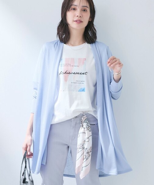 【洗える／アンサンブル可能】シアースストライプカーディガン