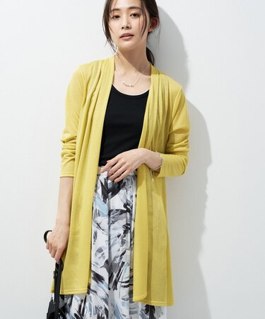 【洗える／アンサンブル可能】シアースストライプカーディガン