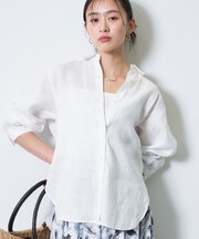 【冷やしリネン／2WAY】カシュクールリネンシャツ