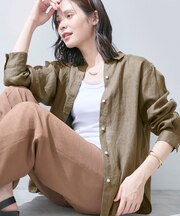 【冷やしリネン／2WAY】カシュクールリネンシャツ