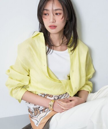 【冷やしリネン／2WAY】カシュクールリネンシャツ