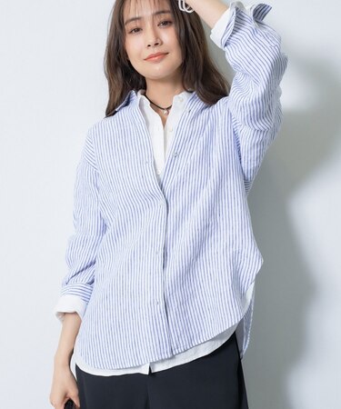 【冷やしリネン／2WAY】カシュクールリネンシャツ