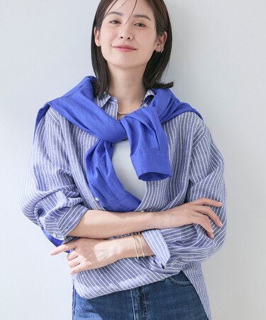 【冷やしリネン／2WAY】カシュクールリネンシャツ