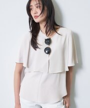 【着る日傘】シフォンドッキングブラウス