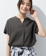 【洗える／SETUP可能】スキッパーブラウス