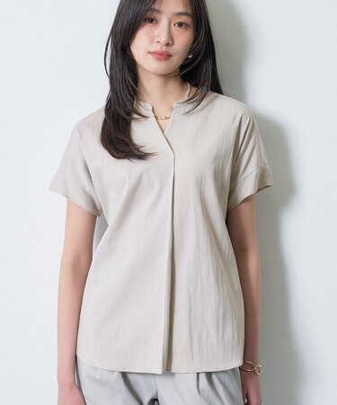 【洗える／SETUP可能】スキッパーブラウス