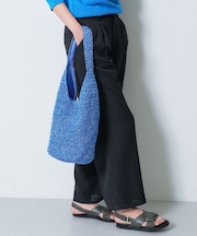 【大人カジュアル】メタリックかぎ編みボトルバッグ