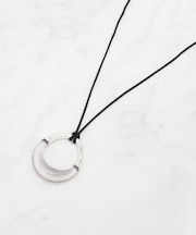 【長さ調整自由】マーブルバイカラー ロングネックレス