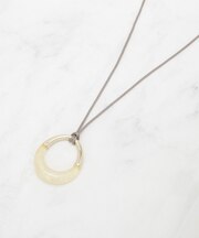 【長さ調整自由】マーブルバイカラー ロングネックレス