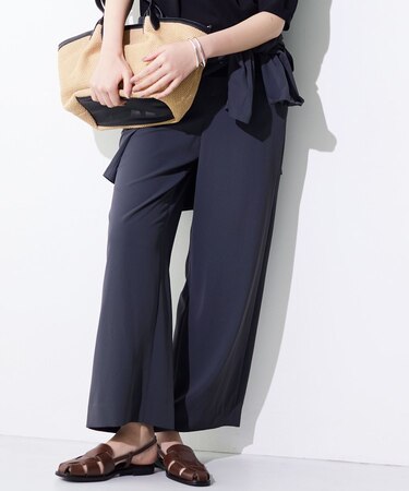 【さらに軽く軽快！／着る日傘】イージーワイドパンツ