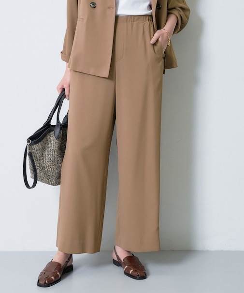 【さらに軽く軽快！／着る日傘】イージーワイドパンツ