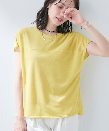 【洗える／アンサンブル可能】シアースストライプトップス