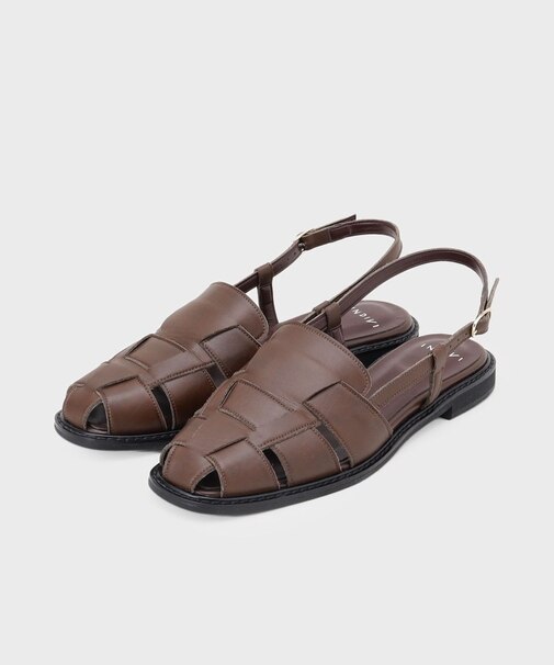 【合皮】きれいめグルカサンダル