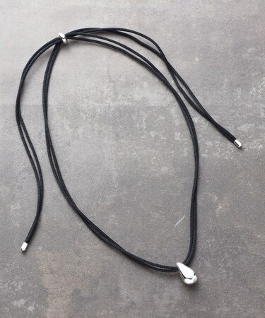 【長さ調整自由】2連コード ドロップトップネックレス