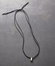 【長さ調整自由】2連コード ドロップトップネックレス