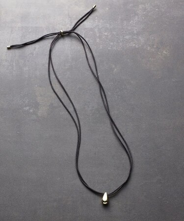 【長さ調整自由】2連コード ドロップトップネックレス