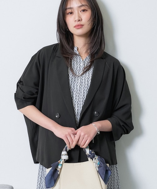 【さらに軽く軽快！／着る日傘】ドルマンダブルジャケット