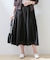 【洗える／SETUP可能】シアーシャンブレータックフレアスカート