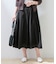 【洗える／SETUP可能】シアーシャンブレータックフレアスカート