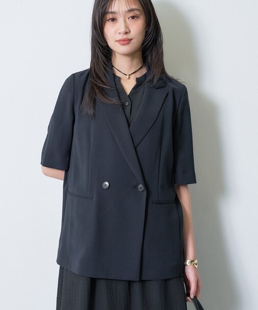 【着る日傘】ハーフスリーブダブルジャケット