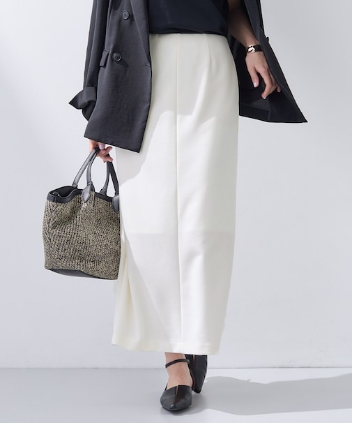 【洗える／Iライン】ジャージスカート