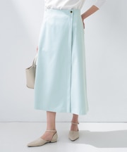 【洗える／UVケア】巻き風フレアスカート