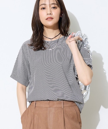 【汗ジミ防止／褒められTシャツ】上品カジュアル！ドルマンTシャツ