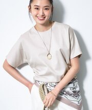 【汗ジミ防止／褒められTシャツ】上品カジュアル！ドルマンTシャツ