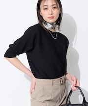 【体型カバー／洗える】ゆったり無縫製ニット