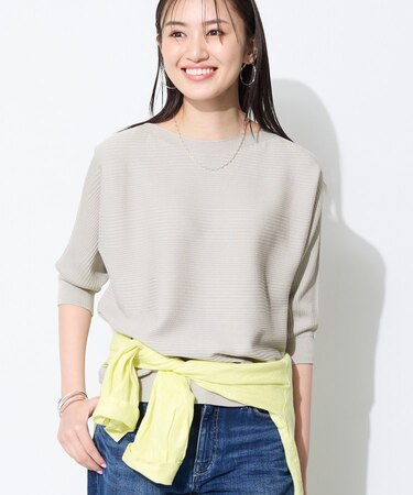【体型カバー／洗える】ゆったり無縫製ニット