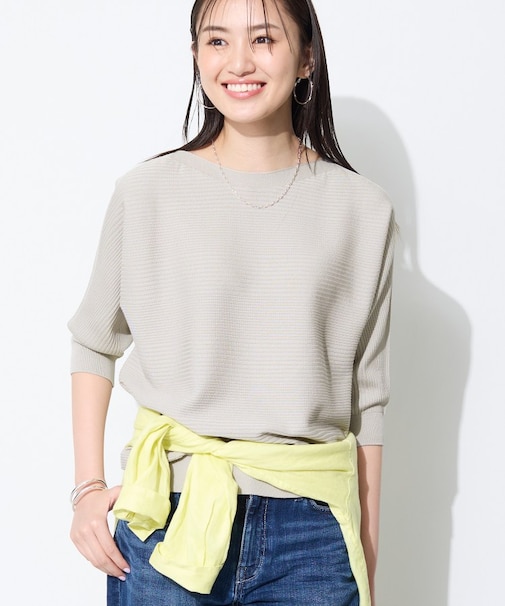 【体型カバー／洗える】ゆったり無縫製ニット
