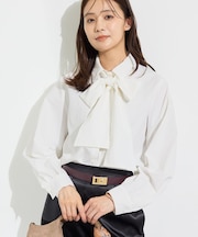 【ストレッチ◎】取外し可ボウタイシャツ