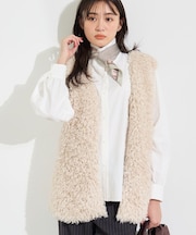 【羽織るだけでお洒落】カールエコファー ジレ