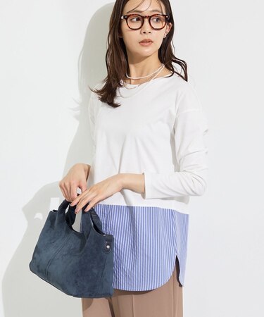 【レイヤードにおすすめ】シャツコンビ ロングTシャツ