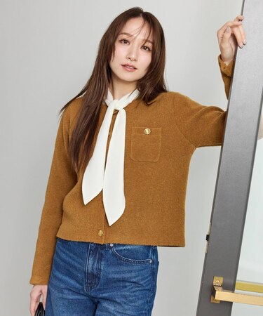 【軽やか】ブークレニットジャケット